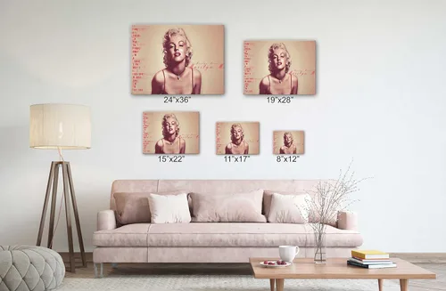 Miniatura 2 de SpiritualHands Marilyn Monroe - Lienzo decorativo para pared y póster – Decoración femenina moderna de maquillaje femenino, impresión de moda