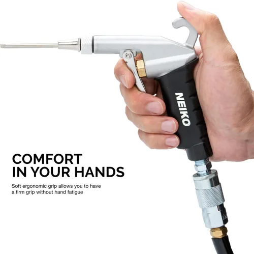 Miniatura 3 de NEIKO Pistola de soplado de aire de alto flujo 31121A Boquilla de aire neumática de 3 piezas Pistola de polvo Accesorios para compresor