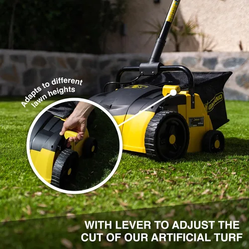 Miniatura 3 de Barredora de Césped Artificial de Roll & Comb, Rastrillo Eléctrico con Cable para Césped Artificial, Regalo de Jardinería Genial, Colector de Hojas