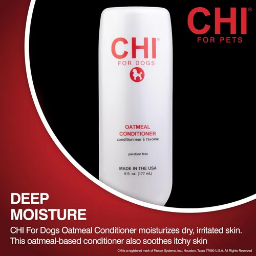 Miniatura 2 de CHI Acondicionador de avena para perros, la mejor fórmula hidratante para piel seca, acondicionador para perros con ingredientes calmantes, sin