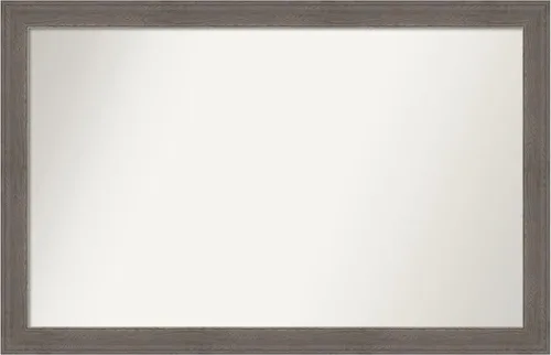 Miniatura 242 de Amanti Art Espejo de pared personalizado no biselado (24.5 x 24.5 pulgadas), marco gris marrón alta, varios tamaños personalizados, espejo de baño