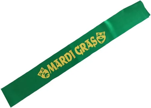 Miniatura 3 de Mardi GRAS - Cinturón de satén para Mardi Gras Carnival Parade BS05 (verde-morado)