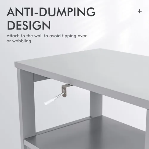 Miniatura 15 de COSTWAY Armario de almacenamiento de baño, organizador de almacenamiento independiente con cajones profundos y estante ajustable, gabinete de piso