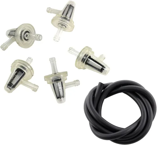 USPEEDA 5 unids en línea filtros de combustible transparentes de motocicleta 90 grados ángulo recto para XJ1100 XJ550 XJ700 XSR900 XT125 XT200 XT350