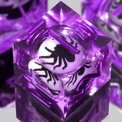 Miniatura 25 de FONVGOGO Dados Ojo de Dragón para Mazmorras y Dragones, Juego de Dados de Resina de Borde Afilado con Núcleo Líquido D&D Dados Poliédricos del Ojo
