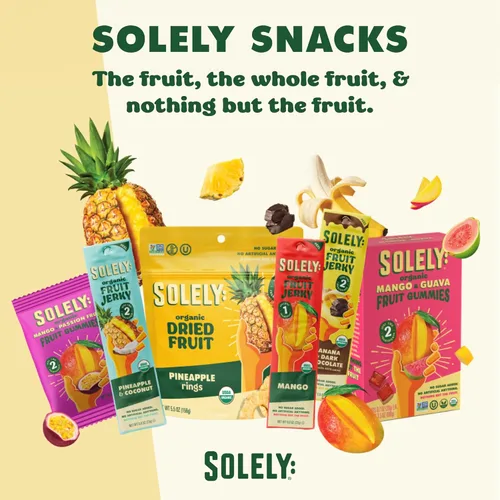 Miniatura 7 de Solely - Charqui de frutas orgánicas Un ingrediente Vegano Sin OGM Sin gluten Sin agregado de azúcar