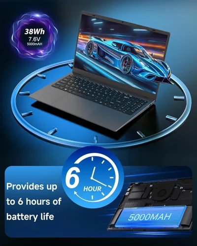 Miniatura 7 de Laptop 2026 de 16 GB de RAM, 256 GB SSD Laptops Computadores portátiles con Pentium 6500Y hasta 3.4GHz, pantalla FHD IPS de 15.6 pulgadas, USB C