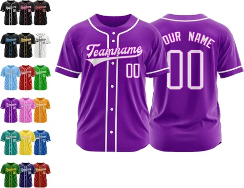 Miniatura 41 de Camiseta de béisbol personalizada, nombre de béisbol personalizado, logotipo de número, camiseta de béisbol personalizada para hombres, mujeres