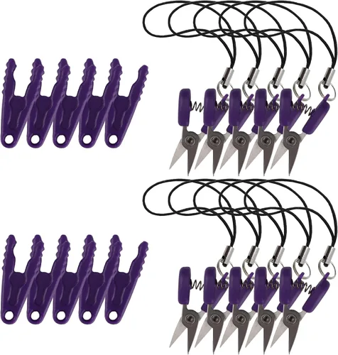 Miniatura 33 de JubileeYarn Itty Bitty Snippy - Tijeras de llavero portátiles compatibles con la TSA, color blanco, 1 par