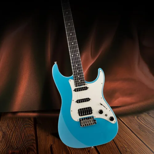 Miniatura 6 de EART Guitarra eléctrica DMX-9, puente de trémolo de 6 cuerdas, pastillas Humbucker, cuerpo sólido, guitarras con interruptor de 5 vías