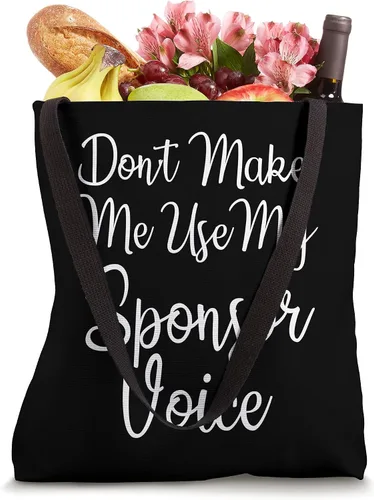 Miniatura 4 de Don't Make Me Use My Sponsor Voice Bolsa de mano