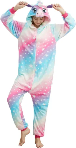 Miniatura 2 de NewCute Pijama unisex de una pieza de unicornio para adultos, disfraz de Halloween