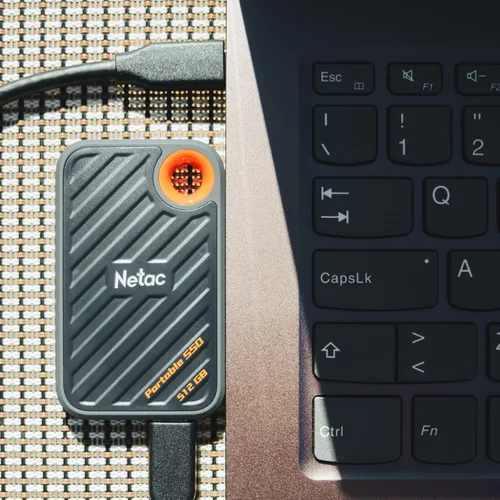 Miniatura 6 de Netac Unidades de estado sólido externas SSD portátiles extremas de 512 GB de hasta 2000 MB/s de lectura de 1700 MB/s de velocidad de escritura, USB