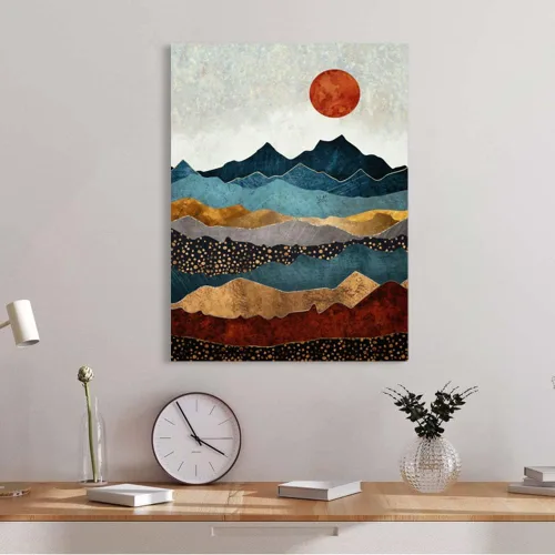Miniatura 3 de XWJJ Kit de pintura de diamantes de montaña, kit de arte de diamantes para adultos, taladro redondo completo (16 x 20 pulgadas), pintura de paisaje