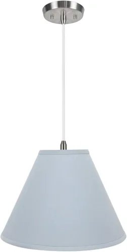 Aspen Creative, 72267-11 - Pantalla de techo colgante con dos colgantes de tela imperio de transición de tapa dura, 16 pulgadas de ancho, azul claro