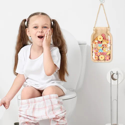Miniatura 5 de Groovy - Tarro de recompensa para niños, entrenamiento para ir al baño, tabla de recompensas de entrenamiento de comportamiento y tabla de tareas