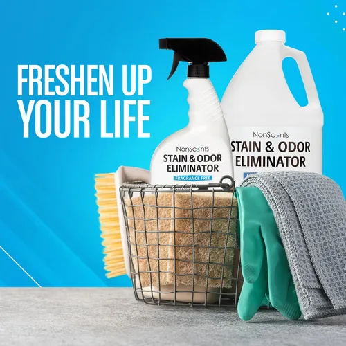 Miniatura 7 de NonScents Spray eliminador de manchas y olores para olores fuertes, 32 onzas, eliminador de olores de mascotas para el hogar, removedor de manchas