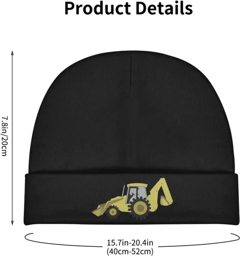 Miniatura 3 de Gorros de punto para niños pequeños y cálidos de punto con retroexcavadora de construcción