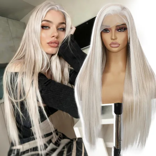 Miniatura 18 de SAPPHIREWIGS Peluca de cabello lacio natural color marrón rojizo #350, sin enredos, línea capilar natural 6 × 13, parte de libertad de encaje