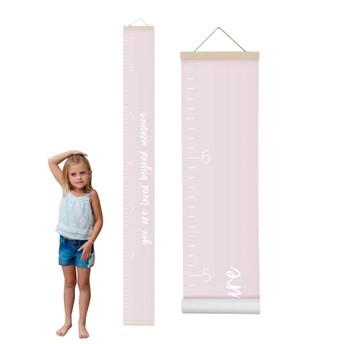 Miniatura 15 de Morxy Tabla de Crecimiento de Lona para Niños - Decoración de Pared Unisex para Habitación de Niños - Tabla de Medición de Altura - Cinta de Pared