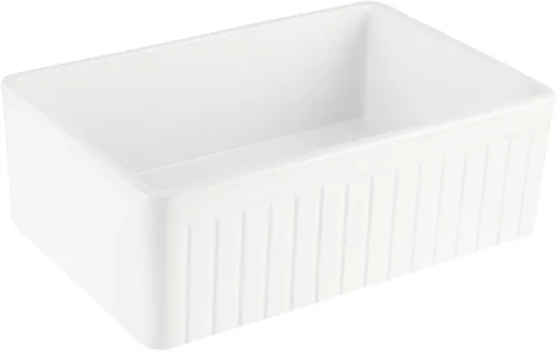 Miniatura 5 de Signature Hardware 447394 Curington - Fregadero de cocina de arcilla refractaria de 33 pulgadas, color blanco
