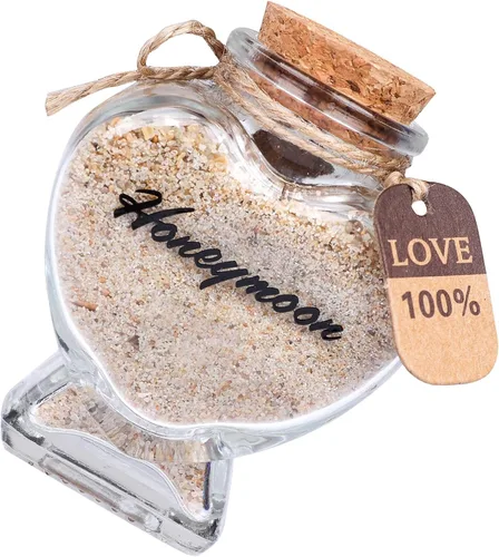 Regalo de luna de miel – Tarro de recuerdo de arena de luna de miel, boda, regalos de despedida de soltera para recién casados, novia, regalo de