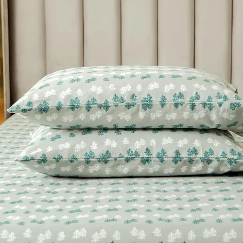 Miniatura 31 de Elegant Comfort Juego de sábanas de franela ultrasuave de 4 piezas 100% de algodón turco - Sábanas de franela navideñas de Navidad, de calidad