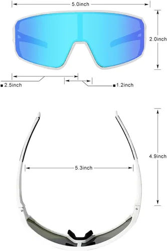 Miniatura 6 de SPOSUNE Gafas de sol polarizadas de ciclismo para hombres y mujeres, UV400, gafas deportivas para bicicleta, béisbol, correr, MTB C22
