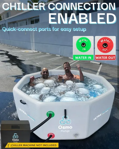 Miniatura 7 de Bañera de hielo octogonal inflable para atletas, bañera de inmersión fría extragrande para recuperación, enfriador de agua compatible con tapa