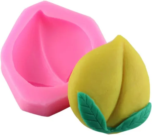 Linda fruta de melocotón jugosa para bricolaje pastel fondant hornear galletas bandeja de jabón 3D chocolates dulces duros postres gota pegamento