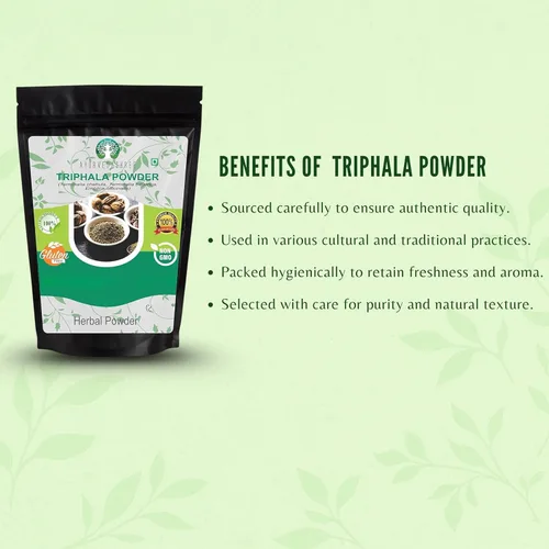 Miniatura 5 de AYURVEDASHREE Triphala Polvo 200 Gm Combinación de Amla, Haritaki y Bibhitaki Sin OGM Vegano.