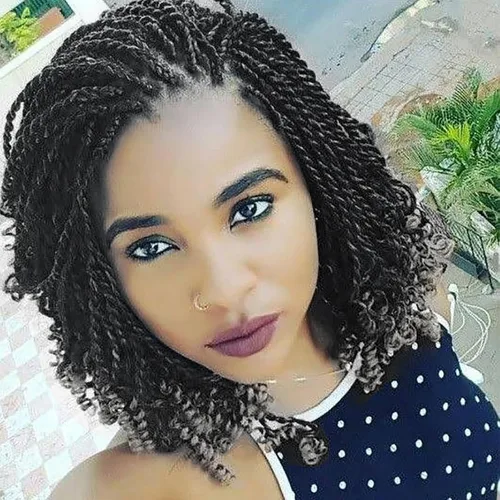 Miniatura 25 de Cabello rubio de ganchillo para mujeres negras, trenzas senegalesas onduladas de ganchillo de 12 pulgadas, trenzas kinky de ganchillo cortas 27613