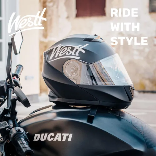 Miniatura 5 de Westt Cascos modulares para motocicleta - Casco integral para motocicleta con visera doble abatible, aprobado por DOT, Casco para hombres y mujeres