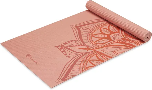 Miniatura 10 de Gaiam - Esterilla de yoga premium de 5mm con estampado, gruesa y antideslizante para todo tipo de yoga, pilates y entrenamientos en el suelo