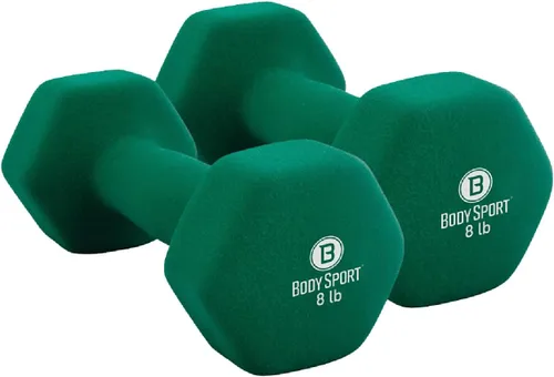 Miniatura 12 de Body Sport Neoprene Dumbbell Weight - Latex-Free, Strength Training Equipment for Home Fitness & Gym Workouts