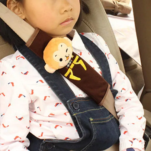 Miniatura 15 de Tianmei 2 piezas con diseño de muñeca de dibujos animados linda para funda de cinturón de seguridad de coche, almohadilla para la correa del hombro