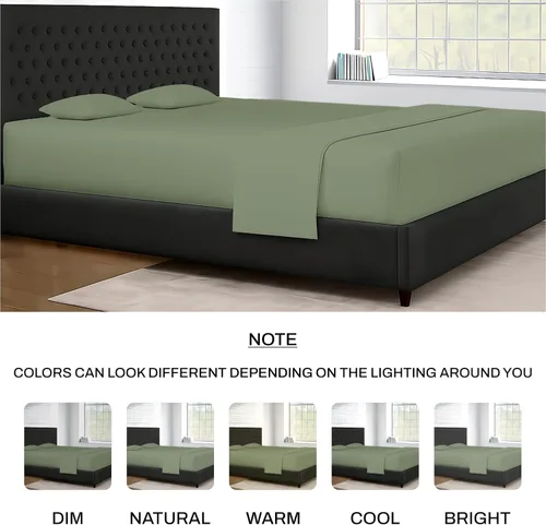 Miniatura 4 de SGI Bedding 108" x 108" Juego de sábanas de 4 piezas de tamaño Alaskan King de 1000 hilos 100% de algodón egipcio - Sábanas de bolsillo profundo