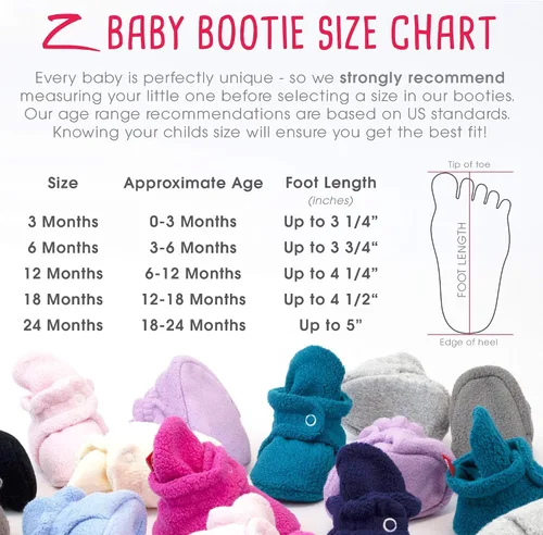 Miniatura 7 de Zutano Unisex Fleece Baby Booties, Soft Sole and Non Slip Stay On Slipper Socks for InfantToddler, Girls, Boys 3-24 Months