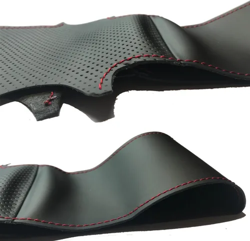 Miniatura 3 de Funda de volante de cuero genuino Loncky para Chevrolet 2008-2013 Silverado 1500 / Silverado 2500 3500/2007-2014 Tahoe/2007-2014 Suburban