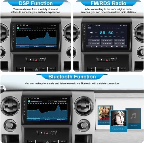 Miniatura 6 de Radio de coche para Ford F150 2009 2010 2011 2012, radio de pantalla táctil de 9 pulgadas de actualización con 2 GB + 32 GB, CarPlay/Android Auto