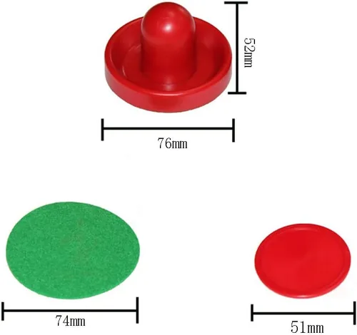 Miniatura 2 de 1 juego de empujadores de hockey de aire y discos de hockey de aire, asas de gran portería, paletas, accesorios de repuesto para mesas de juego