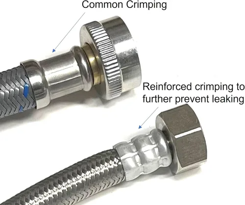 Miniatura 3 de Línea de conector de suministro de agua para grifo, línea de suministro de grifo, rosca de compresión hembra de 3/8 x rosca de tubo de hierro hembra