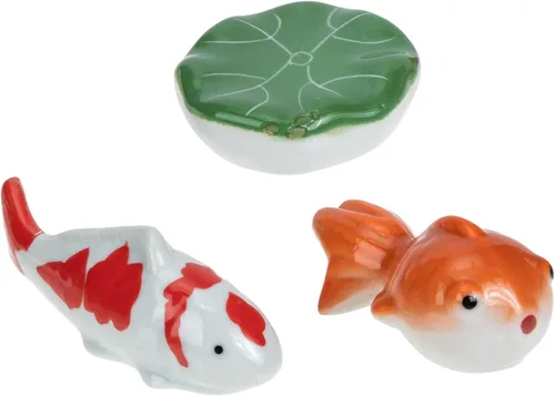 BESPORTBLE 3 piezas de acuario de cerámica flotante realista falso para peceras decoraciones de escritorio adornos