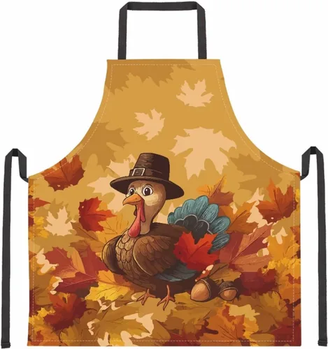 Miniatura 11 de Dreaweet Delantal de cocina unisex con cuello ajustable de Navidad