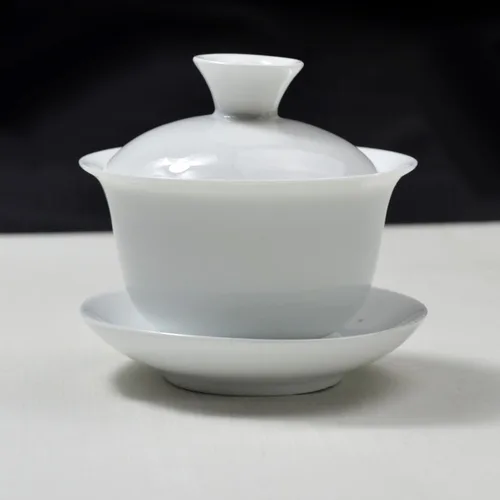 Miniatura 6 de Gaiwan Teacup Chinese Gongfu Tea Set High White Porcelain Tea Cup Caja de regalo de cerámica (taza de jiangjun)