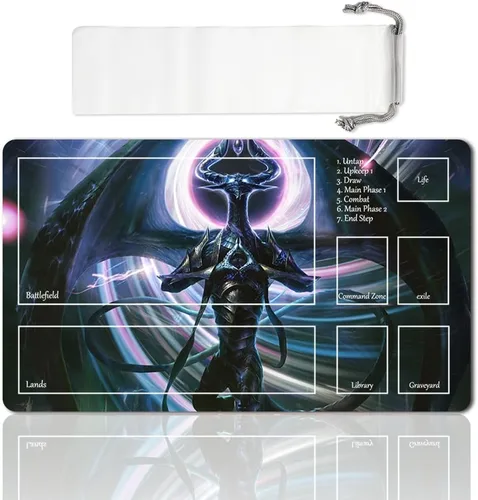 Miniatura 32 de Juego de mesa MTG Playmat Games Tamaño 60X35 cm CCG Compatible para TCG RPG CCG Play Mats (Ajani Steadfast-Zone)