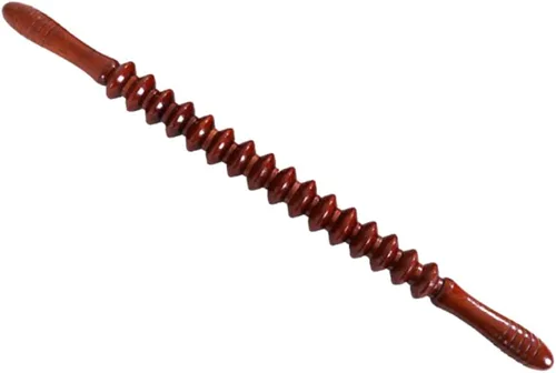 Miniatura 9 de LALAFINA Masaje completo - Varilla de yoga de madera para barra de yoga, masajeador de barra de rueda para espalda, cuello, pierna, cintura