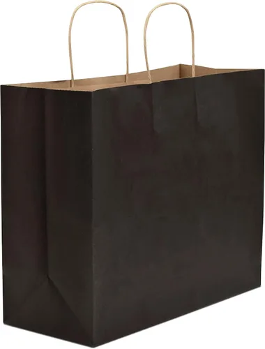 Miniatura 8 de Prime Line Packaging Bolsas de papel negras, bolsas de regalo grandes con asas, bolsas de papel kraft para minoristas, boutique, compras, a granel