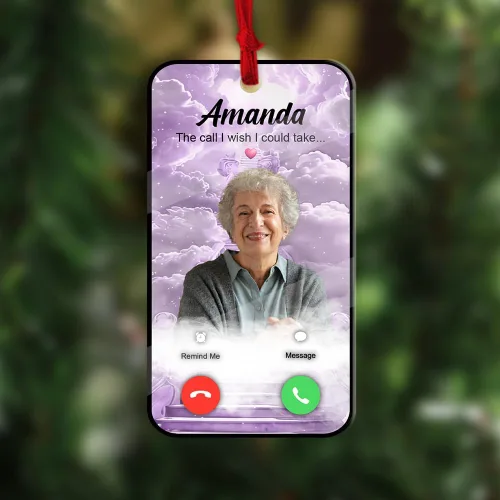 Miniatura 9 de Adorno de cristal conmemorativo personalizado – Pérdida de papá, mamá, tío, regalo de condolencia de condolencia, en memoria amorosa, recuerdo