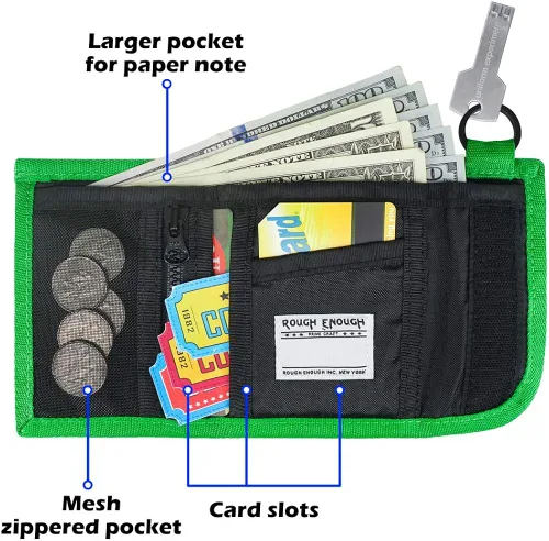 Miniatura 3 de Rough Enough Kids Wallet - Carteras para adolescentes con llavero